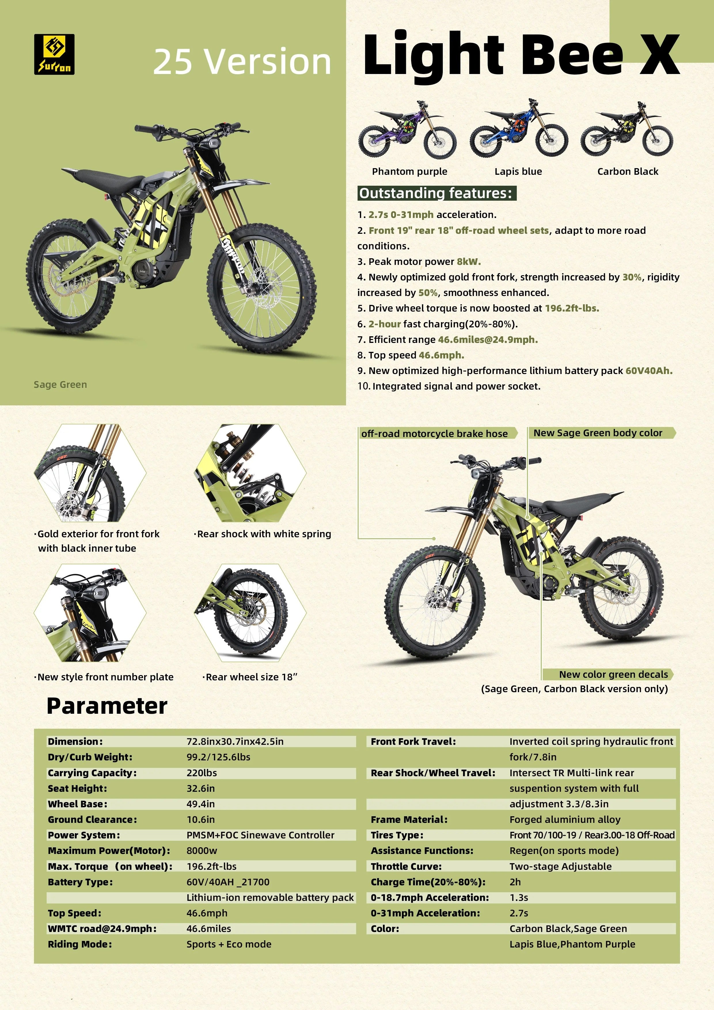 2025 Surron Light Bee X 8KW